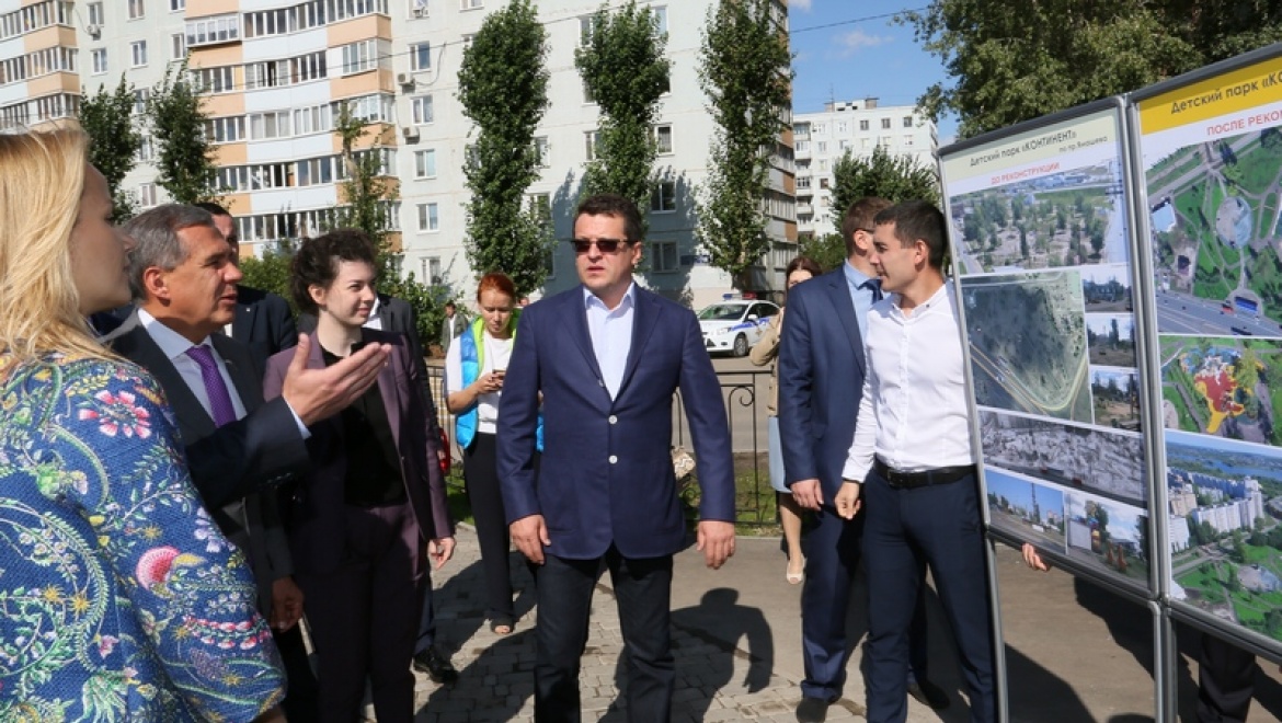 Р.Минниханов и И.Метшин приняли участие в открытии парка «Континент» в Казани