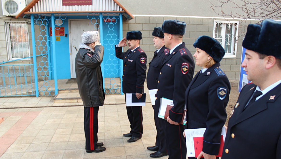 Главный полицейский области проинспектировал работу подчиненных в Первомайском районе