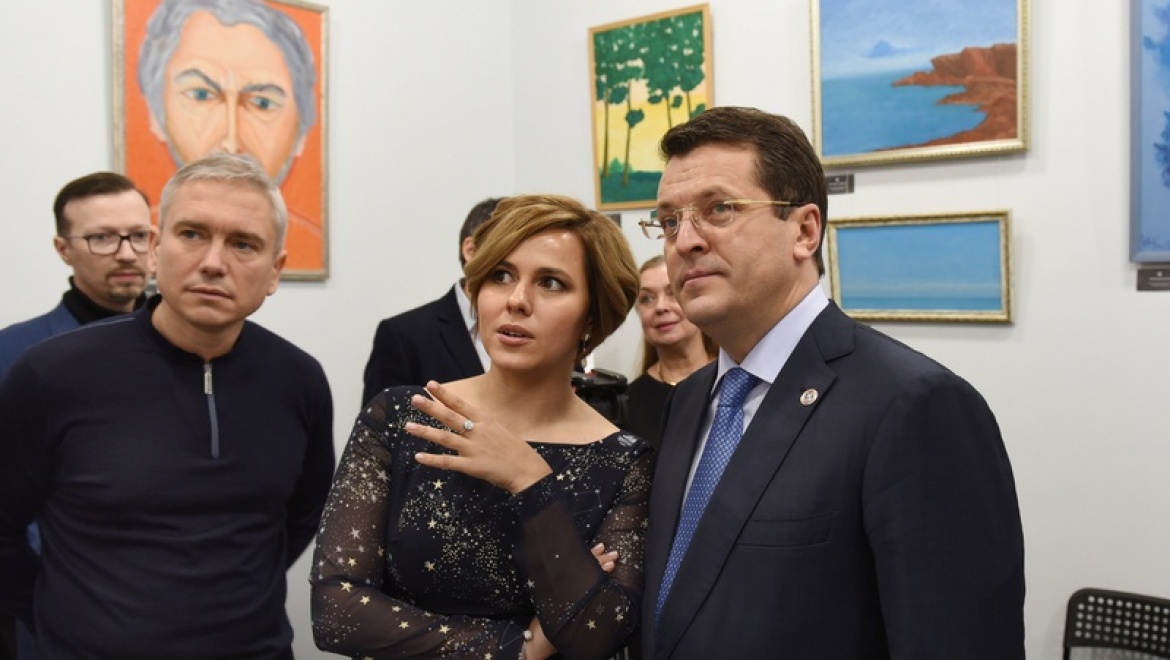 Ильсур Метшин посетил выставку Игоря Калинаускаса в новой арт-галерее Казани