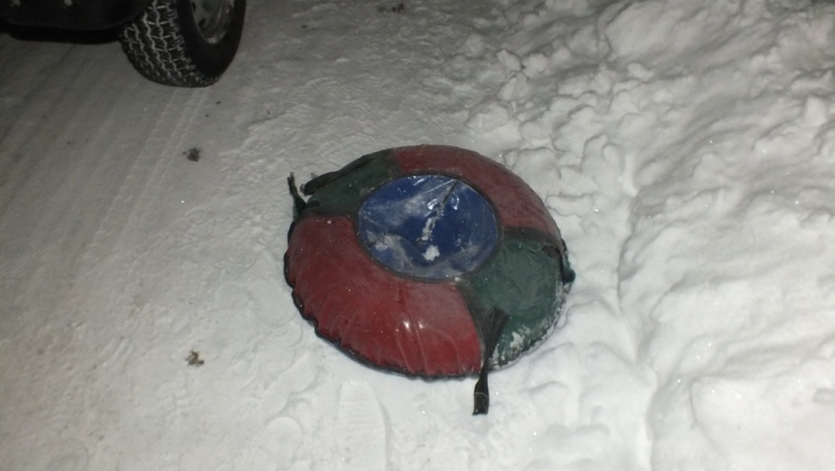 Смертельный прокат на тюбинге по проспекту Гагарина