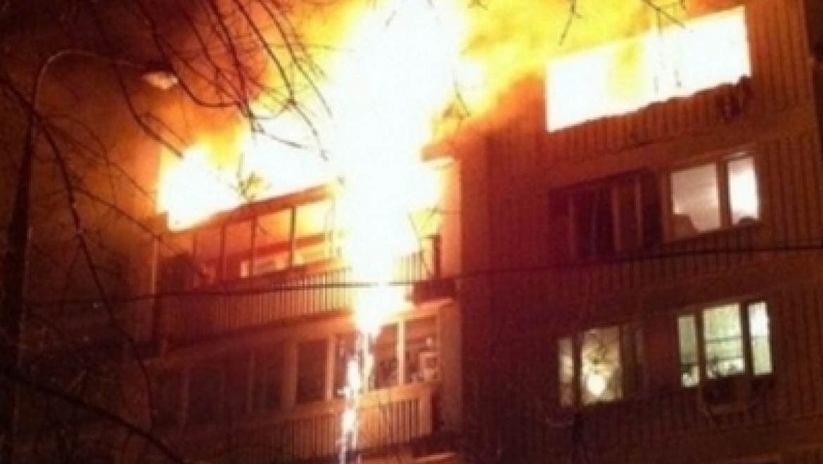 В доме на ул.Зорге в Казани сгорели 6 балконов