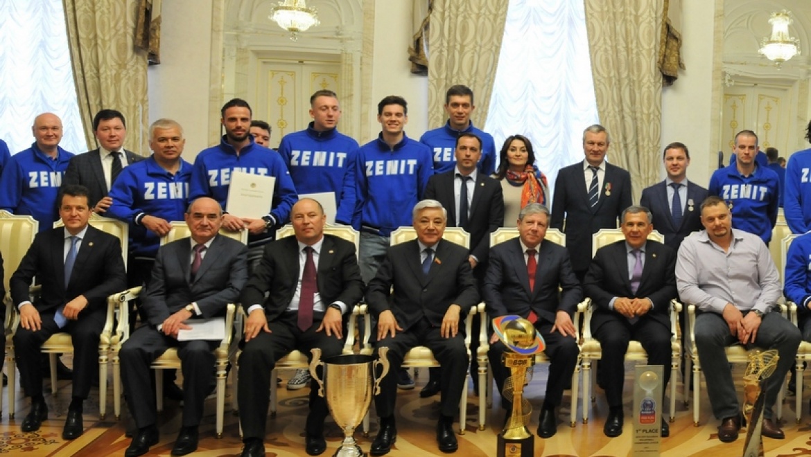 В Казанском Кремле чествовали волейболистов «Зенита»