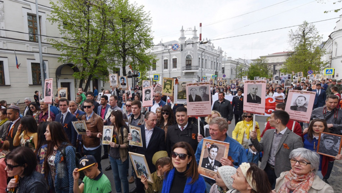 В праздновании 9 мая в Казани приняли участие более 210 тыс.человек