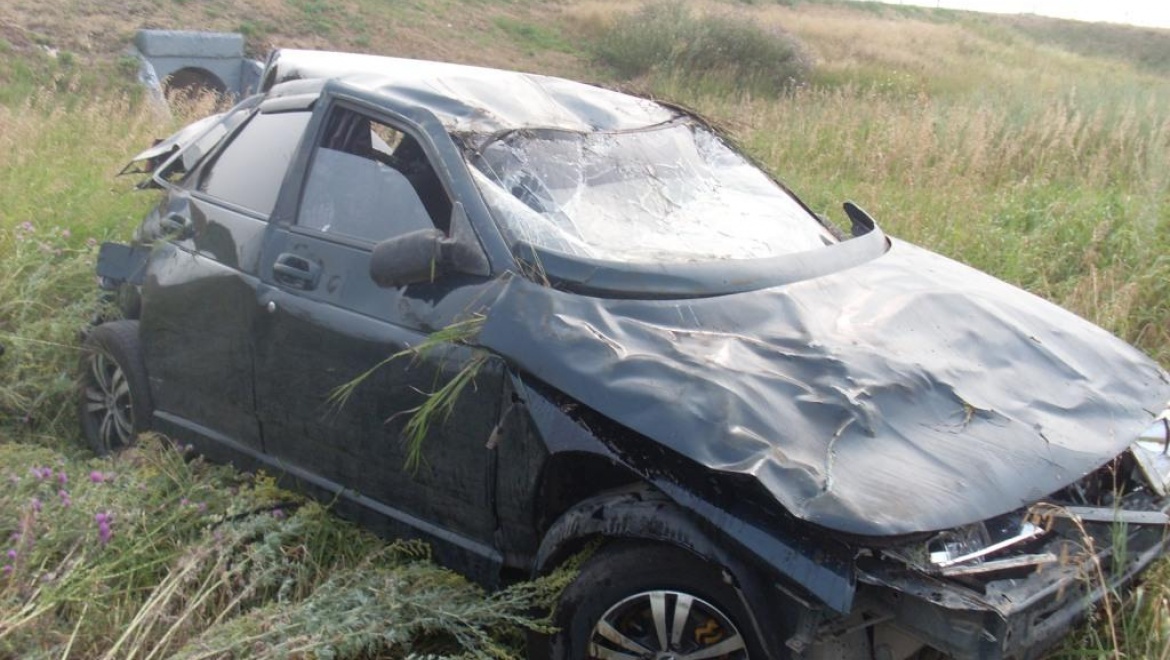 Водитель без прав вылетел в кювет на трассе "Казань – Оренбург"