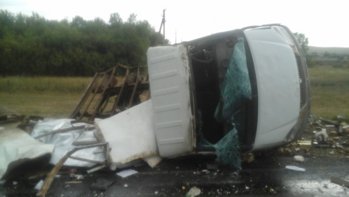 На трассе "Оренбург-Бузулук" столкнулись микроавтобус и грузовая Газель