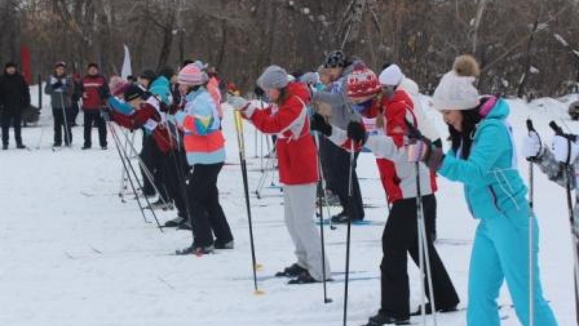 Полицейские устроили соревнования по лыжным гонкам