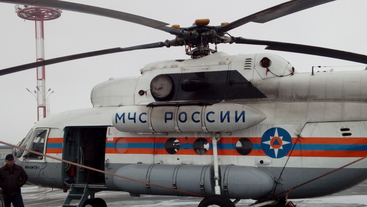 Борт Ми-8 из будет помогать Оренбургским специалистам МЧС во время паводка