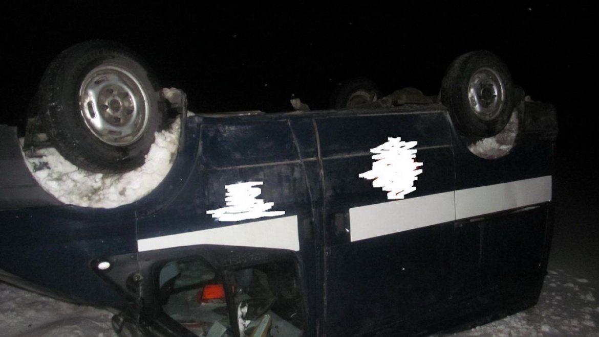 В Домбаровском районе "Форд Транзит" вылетел в кювет