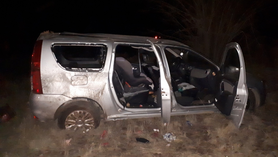 Автоледи вместе детьми перевернулась на "Ларгусе"