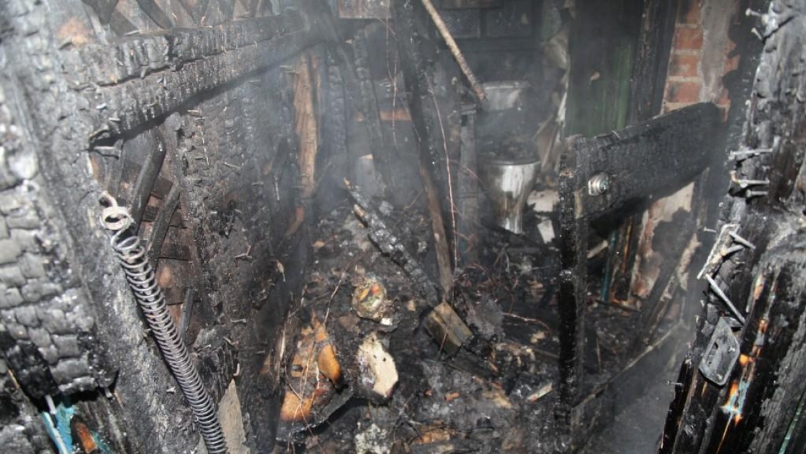 Ночной пожар в Орске