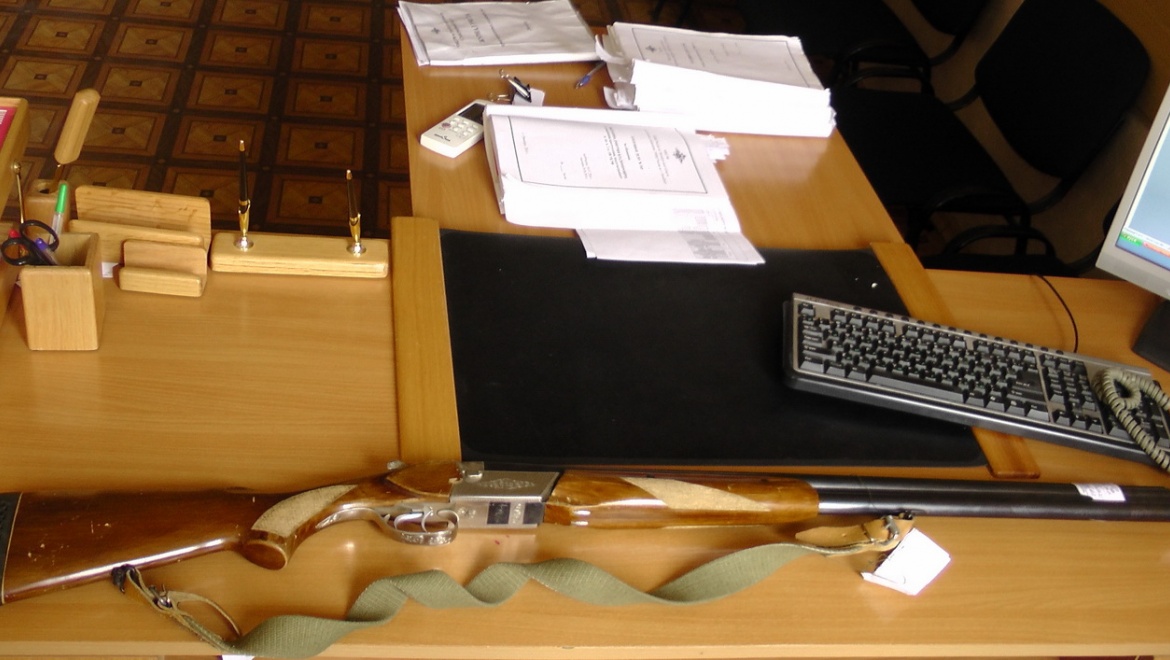 Прогуливался по улице с ружьем