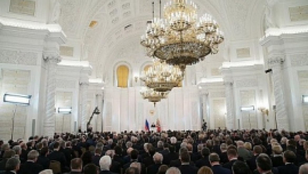 Рустэм Хамитов принял участие в церемонии оглашения Послания Президента России Владимира Путина Федеральному Собранию