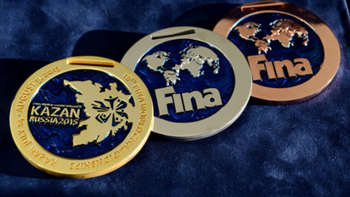 Медали ЧМ по водным видам спорта-2015 изготовлены с эффектом «живой» воды