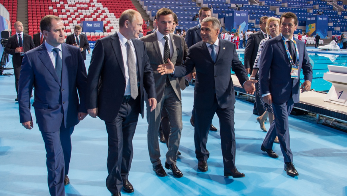 Владимир Путин встретился в Казани с представителями российской сборной