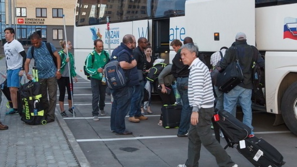 В Казань на ЧМ-2015 прибывают пловцы и хай-дайверы из более чем 35 стран